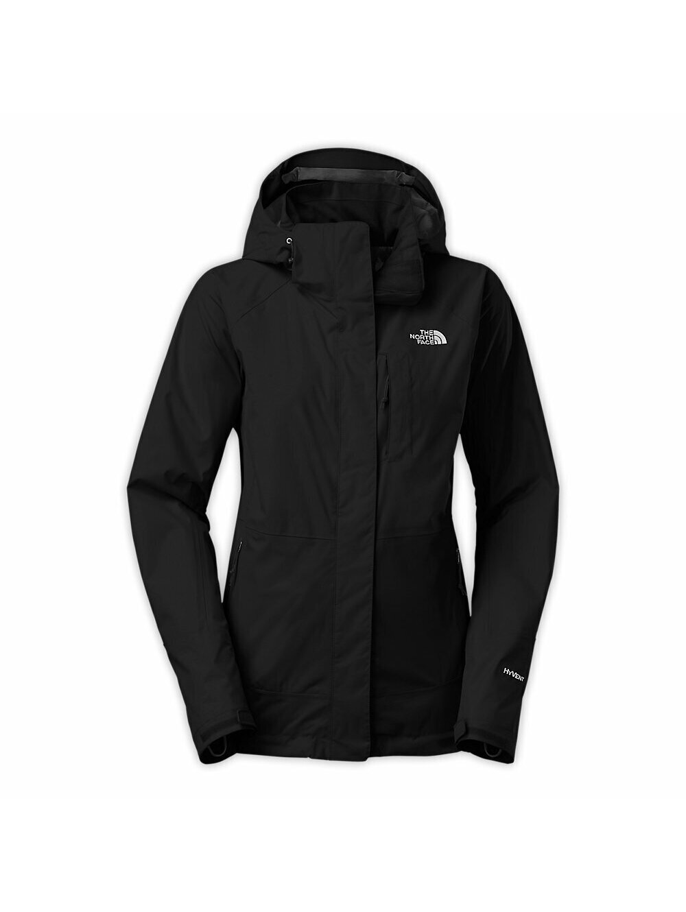 The North Face Various Guide Rain Ski Jacket Black WOMEN SMALL Hooded Waterproof